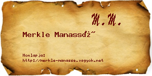 Merkle Manassé névjegykártya